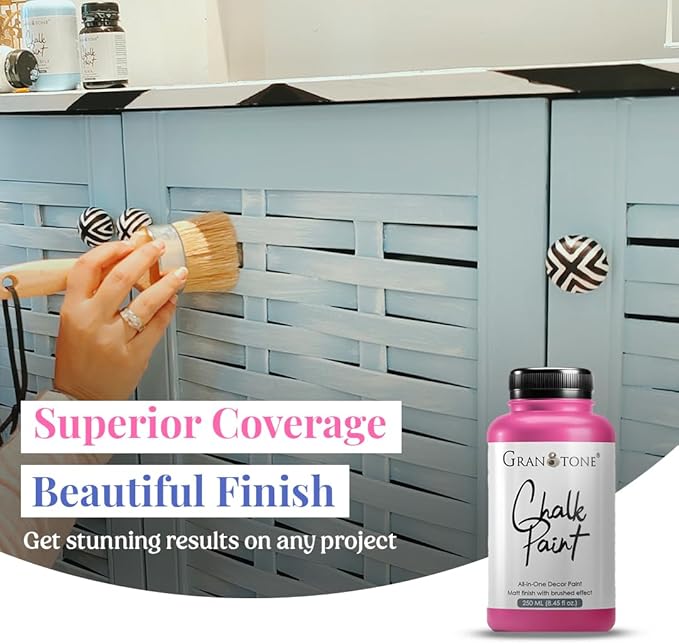 GRANOTONE Chalk Paint for Furniture, Home Decor, Crafts | Eco-Friendly | All In One Paint | No Wax Needed | Versatile DIY Solution | 120 ML (TIFF BLUE)