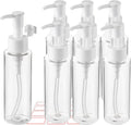 7 Pack 3.4 Oz/100ml Travel Pump Bottle TSA Approved Empty Plastic Pump Bottles Dispenser Portable Refillable Container Clear Lotion Dispenser Bottle for Shampoo Shower Gel