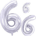GOER Silver Foil Balloons Number 6,Huge Number Balloons for 6th Birthday Party Supplies Anniversary Decorations(3 pcs,42 inch,32 inc,16inch)