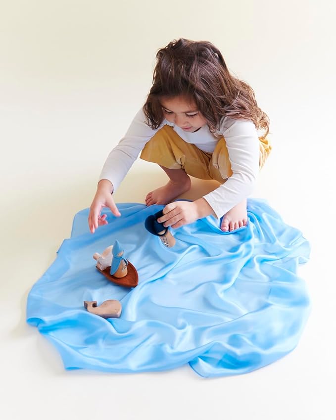 Sarah's Silks Playsilk - 100% Real Silk, Hand Dyed, Bright Colored Play Scarves | Montessori and Waldorf Toys for Dress up, Imaginative, and Pretend Play (35" x 35")