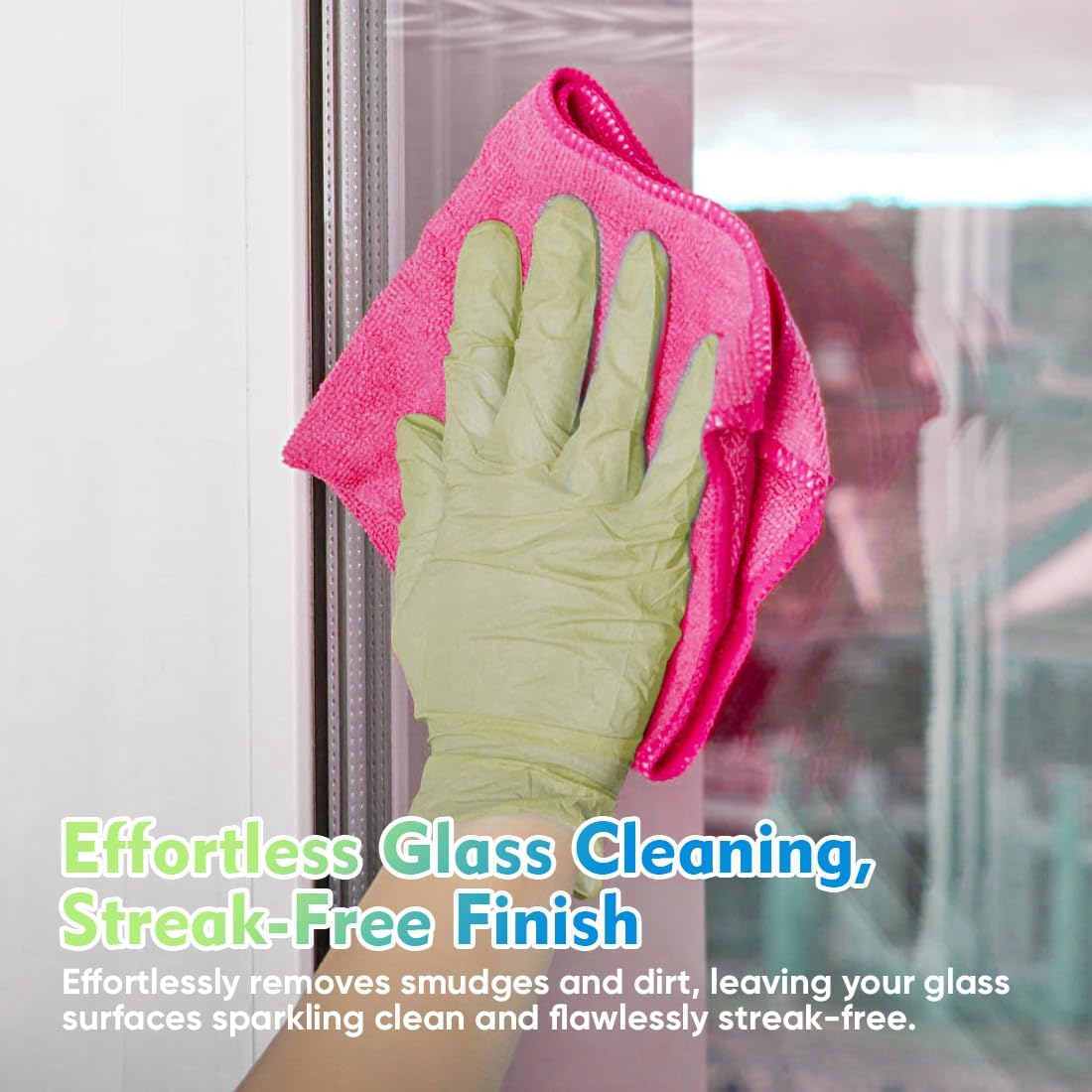 HOMEXCEL Microfiber Cleaning Cloth 20 Pack 11.5 x 11.5 Inch Microfiber Towels for Cars Ultra Absorbent Cleaning Rags Lint Free Cleaning Towels for Household Kitchen, Window Car Pink