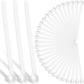 Honeydak 1/32 Teaspoon Micro Scoops 150 Milligram Mini Measuring Spoons Tiny Little Plastic Scoop for Measuring Cosmetics, Powders, Glitter and Seasoning(White, 32 Pieces)