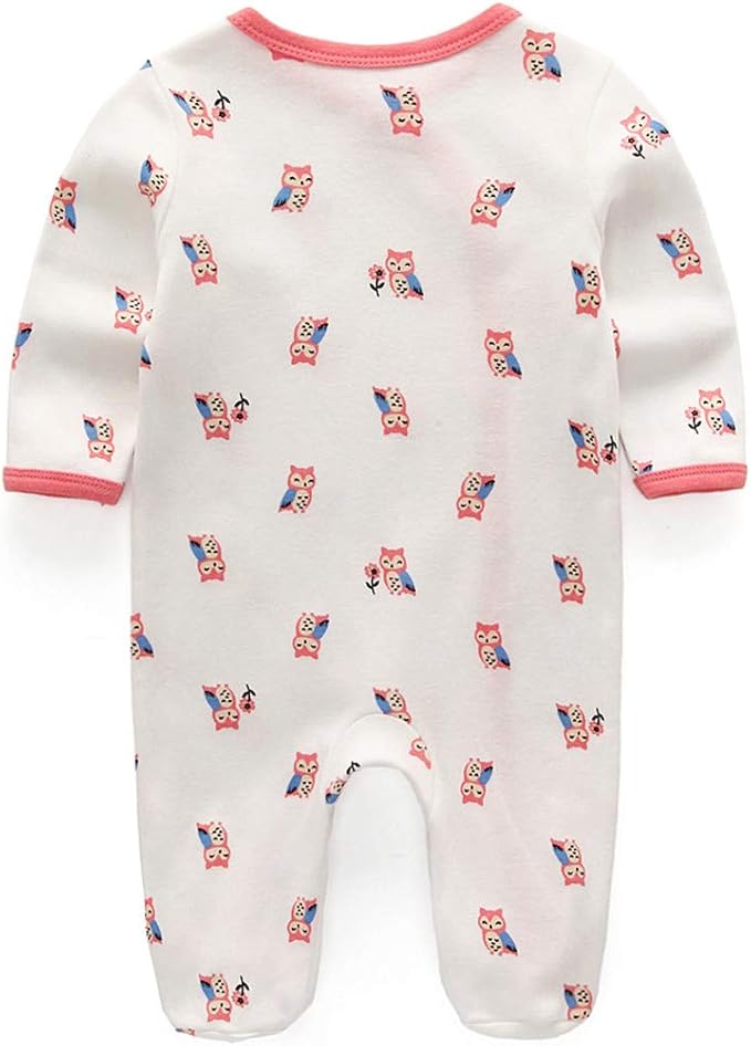 Kiddiezoom Baby and Toddler Boys'Snug Fit Footed One-Piece Romper Jumpsuit Cotton Cotton Footed Outfit