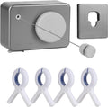 Retractable Clothesline Indoor/Outdoor, Anti-Sag for Drying Clothes Line Retracting Indoor/Outdoor, We Equipped This 13.8 Fts Laundry line Retractable with 4 Large Clips