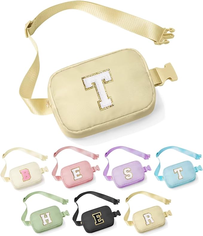 YOOLIFE Teacher Appreciation Gifts - Women Teacher Retirement Gift, Initial Crossbody Bag, Khaki