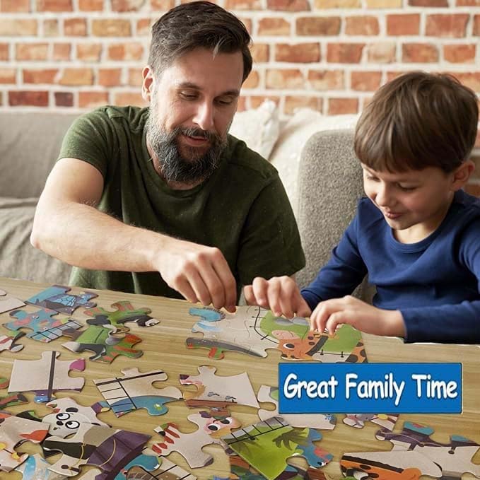 Jumbo Floor Puzzle for Kids, Large Jigsaw Puzzles 35 Piece for Kids Ages 3-5,Preschool Learning & Education Toys, Gifts for 4-8 Year Old Boys and Girls (Panda Animals)