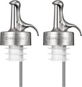 Oil Pour Spout, Olive Oil Spouts, Dispenser Pour Spouts for Bottles, Plastic-free, Leak Proof, Vinegar,Wine and Sauce for Kitchen and Bar Accessories-2PCS