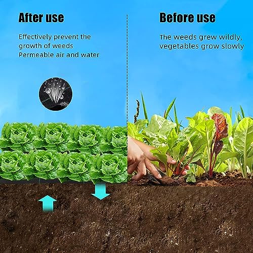 6ft X 300ft Weed Barrier Landscape Fabric Heavy Duty, Towallmark Premium 3.2oz Ground Cover Weed Block Gardening Mat, Easy Setup & Superior Weed Control, Perfect for Erosion Control, Weed Barrier - size: 6ft X 300ft & 3.2 oz