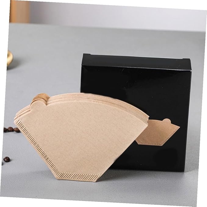 COHEALI 200pcs Unbleached Coffee Cone Filters for Coffee Makers High-efficiency Filter Paper for Rich Flavor Extraction Compatible with Drip Machines and Easy to Use Replacement Supplies