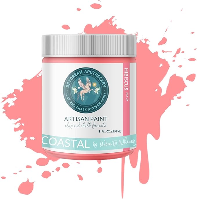 Daydream Apothecary Premium Chalk Style Paint for Furniture, Home Décor, Wood, DIY Interior Projects, Quick Dry, No Prep or Prime Needed, Matte Coral - 8oz