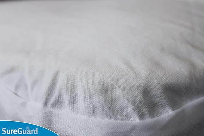 SureGuard Twin Size Mattress Protector - 100% Waterproof, Hypoallergenic - Premium Fitted Cotton Cover - Smooth