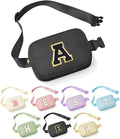 YOOLIFE Gifts for Men Birthday Gifts - Personalized Gifts for Men, Gifts for Son Boyfriend Him Husband Dad, Black Initial Crossbody Bag Belt Bag A