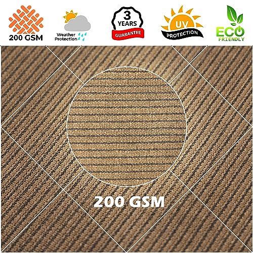 Royal Shade 6' x 9' x 10.8' Brown Right Triangle Sun Shade Sail Order to Make RSTAPRT10, UPF50+ 95% UV Blockage, 200GSM Commercial Standard Heavy Duty, 3 Years Warranty (We Make Custom Size) - color: Brown, size: 6' X 9' X 10.8' Custom Size