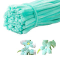100 Pieces Pipe Cleaners Chenille Stem, Pastel Candy Color Pipe Cleaners Set for Pipe Cleaners DIY Arts Crafts Decorations, Chenille Stems Pipe Cleaners (Light Green)