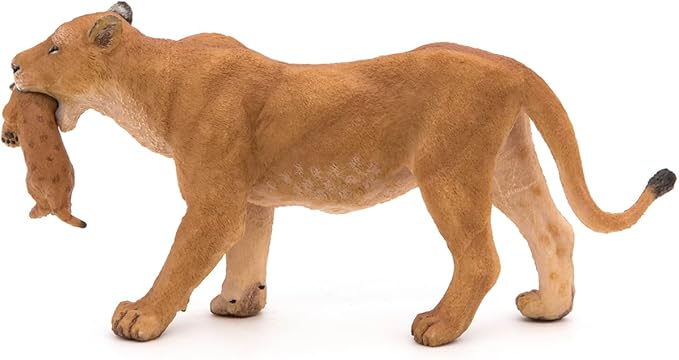 Papo Wild Animal Kingdom Figure, Lioness with Cub, Multicolor (50043) , 6.5cm
