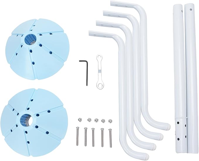 Stainless Steel Pool Filter Cleaner Tool,Rotary Cartridge Cleaning System for Swimming Pools Heavy Duty Filter Maintenance Stand with Adjustable Base