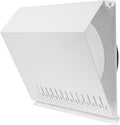 Vent Systems 10" Inch Air Supply Vent Cover with Rubber Gasket - White Galvanized Steel - Robust and Weatherproof Outdoor Air Intake Box - Duct or Surface Mounting - Rain and Snow Protection