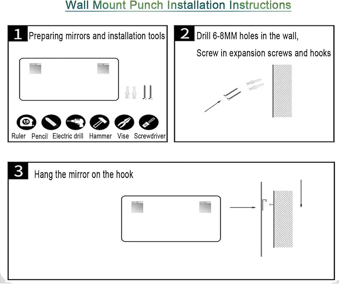 Smart Lighted Bathroom Mirror for Wall，Illuminated LED Bathroom Mirror，Lighted Bathroom Makeup，Waterproof，Shatterproof，with Touch Sensor/Dimming/Demister pad(H70*W90cm/H27.6*W35.4IN)