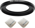 52mm Lens to 37mm Camera Lens Adapter 52mm to 37mm Step Down Ring Adapter Ring for All Brands of UV ND CPL, with Premium Lens Wiping Cloth 2 Pack (52mm-37mm)