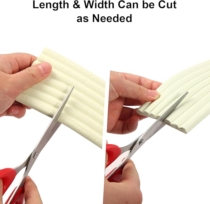 Baby Proofing Edge Corner Protector,16.4 ft Edge Guards Padding with 3M Adhesive, Extra-Wide Soft Rubber Foam Padding, Furniture,Sharp Edge Safety Corner Edge Bumper Guard- Cream