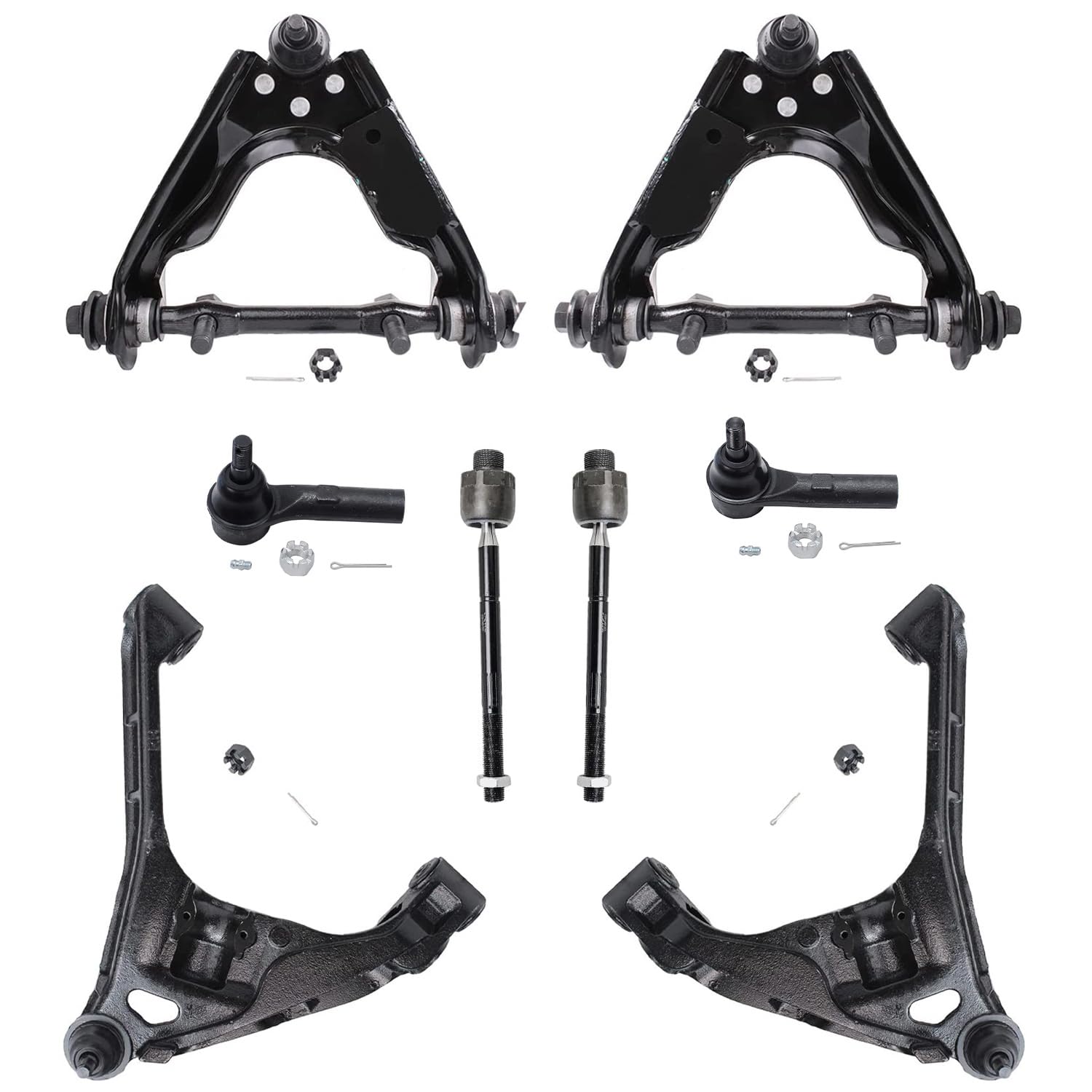 Detroit Axle - 8pc Front End Control Arms Kit for 00-04 Dodge Dakota, 00-03 Durango, 4 Upper & Lower Control Arms with Ball Join