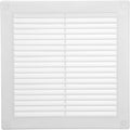 Vent Systems 8'' x 8'' Inch White Soffit Vent Cover - Pack of 100 - Flat Square Air Vent Louver - Grille Cover - Built-in Insect Screen - HVAC Vents for Bathroom, Home Office, Kitchen 8x8 Inch