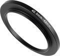 40.5-49mm Metal Step-Up Ring Adapter Compatible with Mirrorless Cameras DSLR Lens, UV CPL ND Filter Thread Converter, Black
