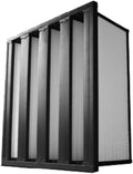 Synthetic Mini Pleat Rigid V-Bank Air Filter 24x24x12 (4V) – MERV 15 ASHRAE 52.2 High-Efficiency HVAC Filter for Commercial, Industrial, Hopsitals & Cleanroom Use