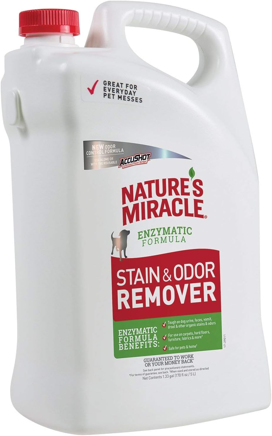 Nature's Miracle Stain and Odor Remover for Dogs, Odor Control Formula, Refill, 1.33 Gal