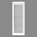 HVAC Premium 8'' x 32'' Cube Core Eggcrate Return Air Filter Grille for 1'' Filter - Aluminum - White [Outer Dimensions: 10.5'' x 34.5"]