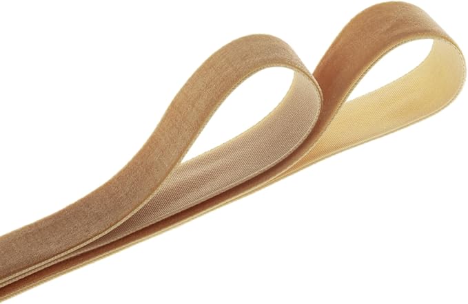Vintage Khaki Velvet Ribbon, 1 Inch X 25Yd
