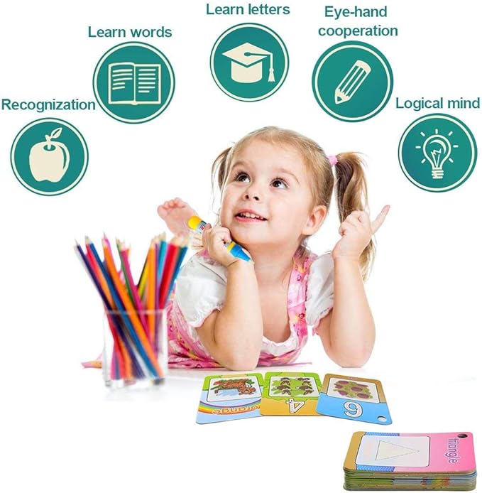 Coolplay Water Coloring Cards Learning Number Shape Color Toddler Girl Toy Water Paint Cards Airplane Activities for Kids Toy
