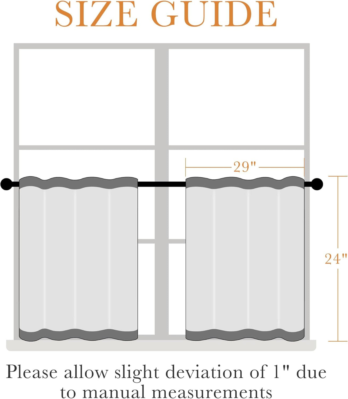 PONY DANCE Bathroom Window Valances - (42 by 36 inches, Blue Mist, 2 Panels) Room Darkening Tier Curtains Short Panels Drapes for Small Half Window Decoration in Kitchen
