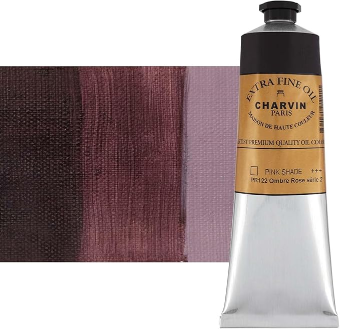 Charvin Extra Fine Oil Paint, Ombre Rose 150 ml - Triple-Milled, Rich Texture, Poppy Oil-Based, Light-Fast, Handmade, Archival Quality