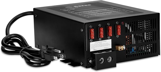 100A RV Power Converter 110VAC to 12VDC RV Converter 100Amp RV Power Converters Built-in 4 Stage Smart Battery Charger for Lithium Batteries RV Converters Fully Adjustable Output from 13V to 16.5V