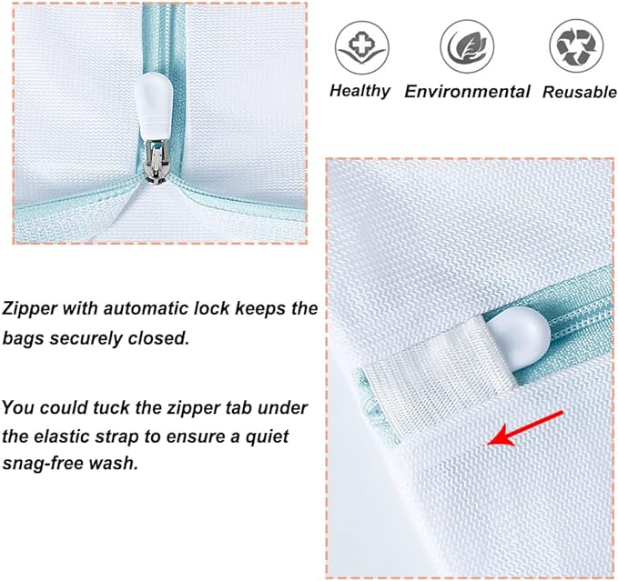2 Pack Delicates Bag for Washing Machine, 31 x 23 inch Oversize Fine Mesh Laundry Bags for Lingeries, Sweaters, Bed Sheet, Stuffed Toys