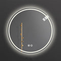 3 Colors LED Bathroom Mirror, Lighted Bathroom Makeup Wall Mounted Mirror with Demister Heat Pad, Touch Switch, Bathroom Vanity Mirror,Dimming Function(A,23.6"/60cm)