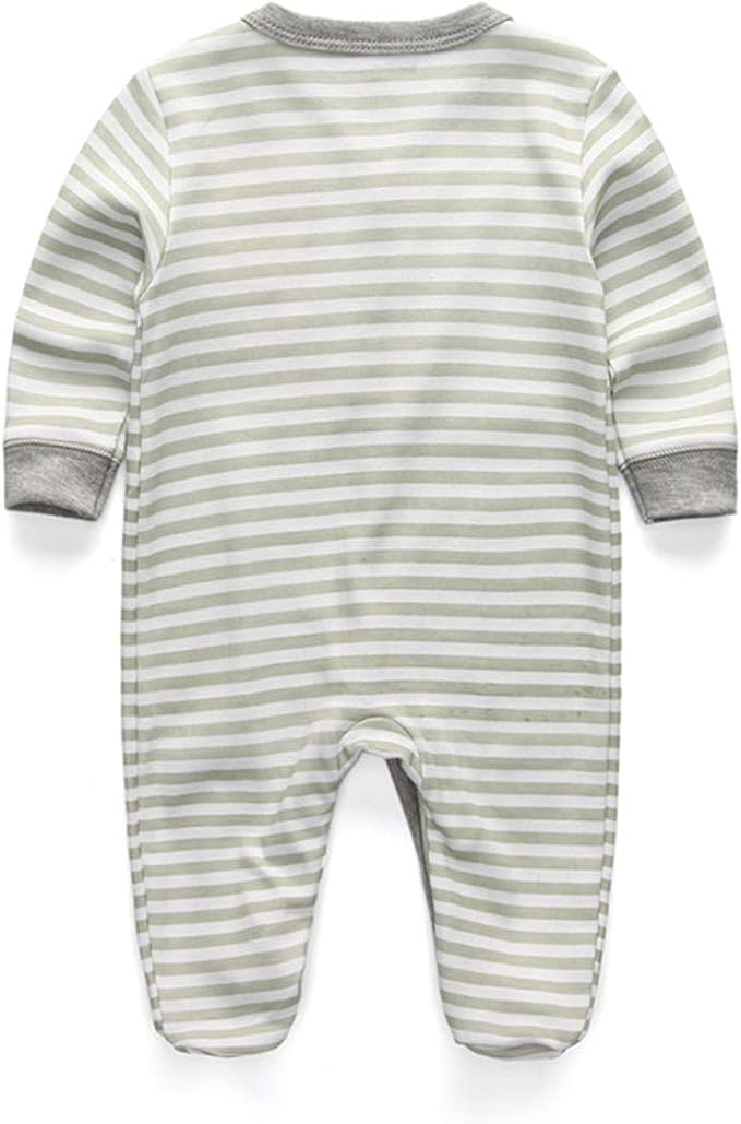 Kiddiezoom Baby and Toddler Boys'Snug Fit Footed One-Piece Romper Jumpsuit Cotton Cotton Footed Outfit