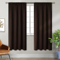 BGment Rod Pocket Blackout Curtains for Bedroom - Thermal Insulated Room Darkening Curtain for Living Room, 42 x 72 Inch, 2 Panels, Brown