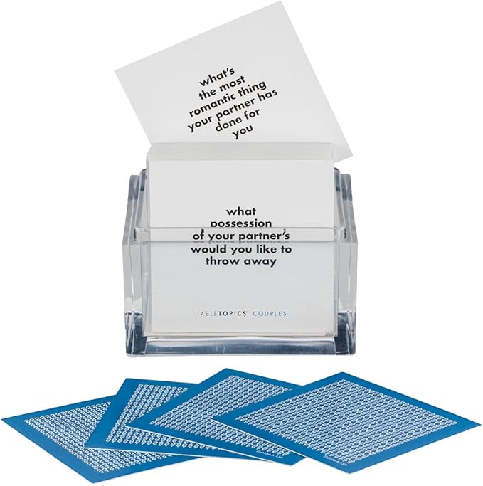 TableTopics Couples Conversation Cards for Romantic Partners with 135 Questions for Date Nights & Intimate Talks, Unique Gift for Anniversaries