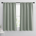 RYB HOME Bedroom Curtains Blackout - Light Block Energy Efficiency Small Window Treatment Drapes for Kitchen Dining Baby Nursery Morden Decor, W 42 x L 54 inch, Sea Green, 2 Panels