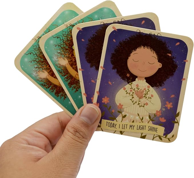 Menique Shine Memory Matching Game – 80 Cards (40 Pairs) with Positive Affirmations for Brave Girls – Motivational & Mindful Matching Game for Confidence and Self-Love