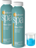 Proteam Spa Filter Clean - Spa Filter Cleaner for hot tub - Hot tub Filter Cleaner Soaking Solution with SplashWiz Hot Tub Chemicals Care Guide - Made in USA (1 pt) (2 Pack)