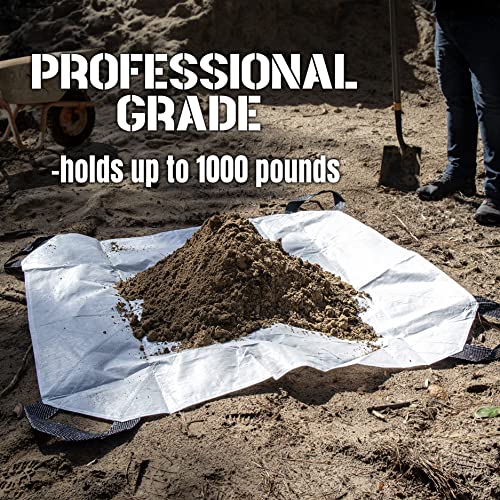 Custom Designed Multi-Use Utility Tarp - 9'x9' - Home, Garden, Construction, Camping & Trailering. Extra Strong Waterproof & UV Resistant - Handles - size: 9x9