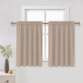 DWCN Blackout Curtains for Living Room Thermal Insulated, Energy Saving & Noise Reducing Bedroom Curtains, Camel, W 60x L 36 Inch, Set of 2 Rod Pocket Curtain Panels
