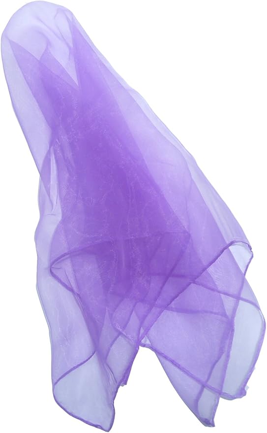 Hoerev Pack of 12 Approx. 24" x 24" Juggling Dancing Scarves Floaty Scarves,Single Colors, 12pcs goldyellow