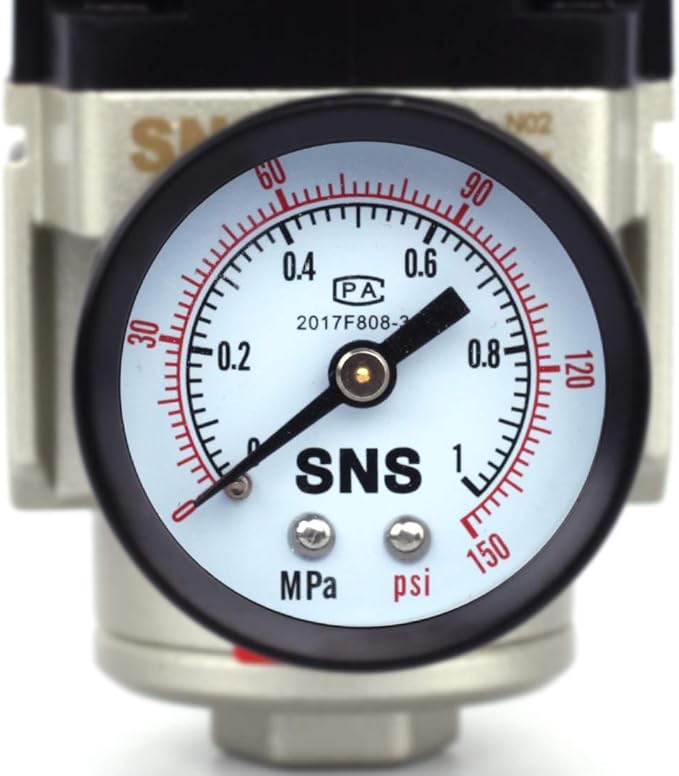 SNS AR3000-N03 Female Thread 3/8 NPT Air Pressure Regulator 0-150 PSI Adjustable,Bracket,Gauge