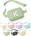 YOOLIFE Initial Belt Bag - Women's Fanny Pack Crossbody Bag in Green