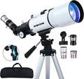 PISEZ 70400 Telescope for Adults & Beginner,70mm Aperture 400mm AZ Mount Astronomical Refracting Telescope for Kids Beginnerswith Carry Bag, Phone Adapter
