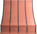CT Copper Tailor Sloped Copper Vent Hood Wall Mount,60'' W,27''H,1260 CFM Exhaust Fan,Stainless Steel Vent,LED Light,Dishwasher-Safe Baffle Filters,VH8TR1